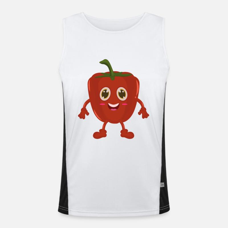 Paprik Comic Funktionelles Kontrast-Tank Top für Männer 