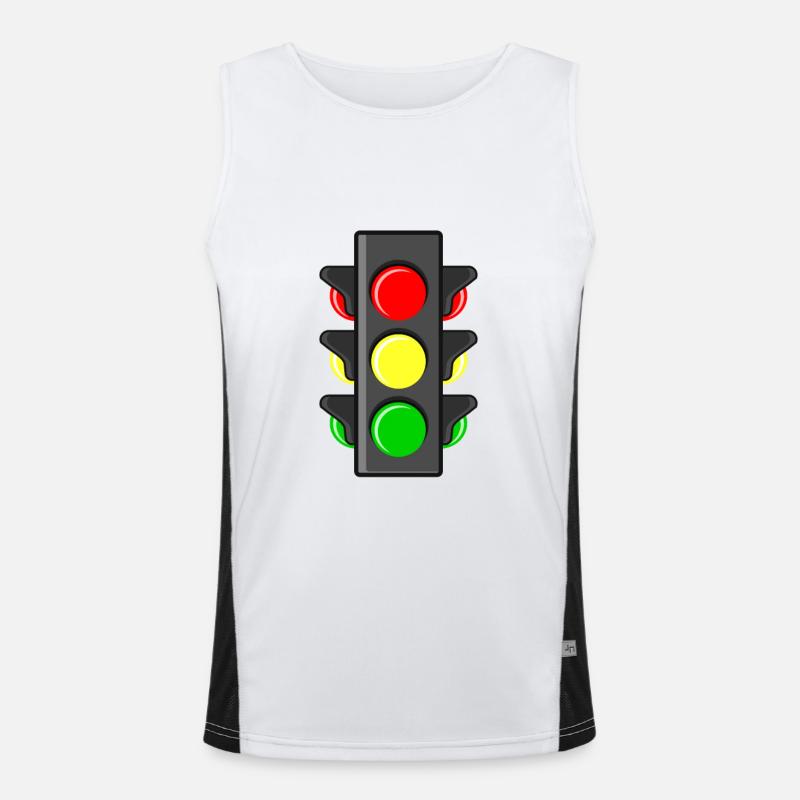 Feu de circulation permis de conduire école de conduite Débardeur respirant contrasté Homme 