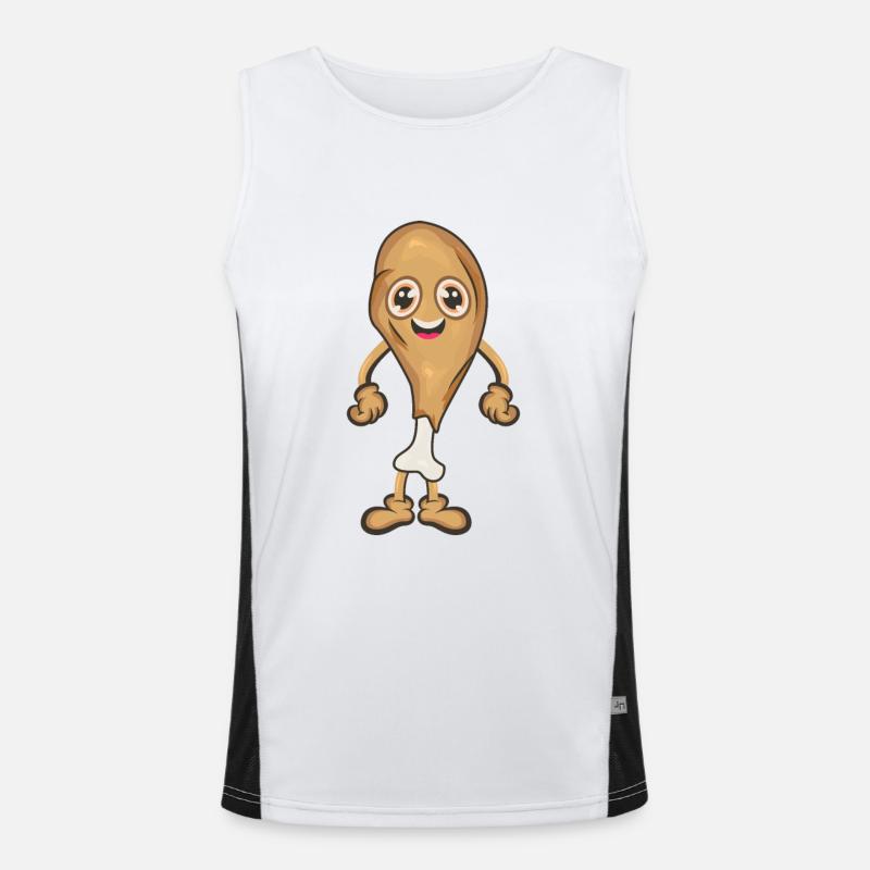 Hähnchen Keule Chicken Wing Funktionelles Kontrast-Tank Top für Männer 