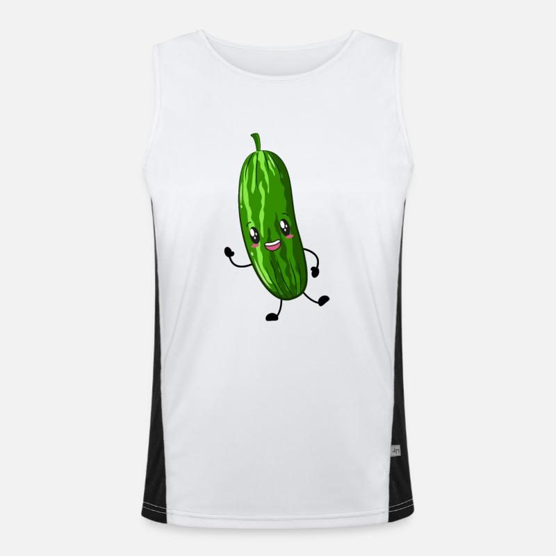Pickle cucumber Men's Functional Contrast Tank Top 