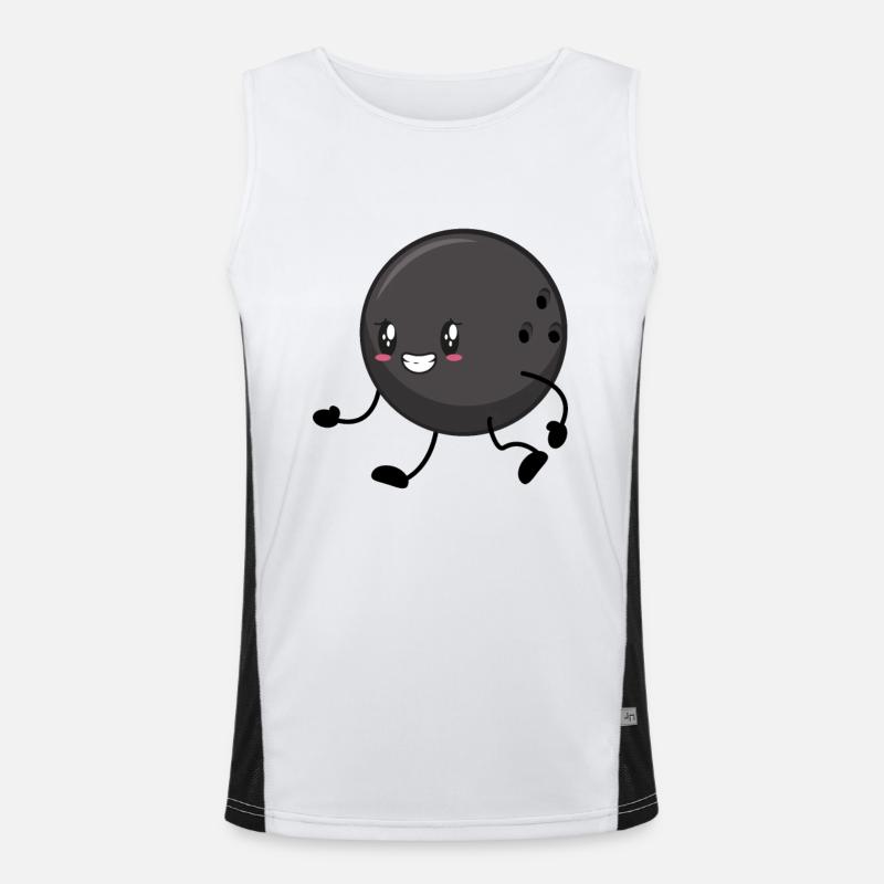 Bowling bowling - Men's Functional Contrast Tank Top - white/black