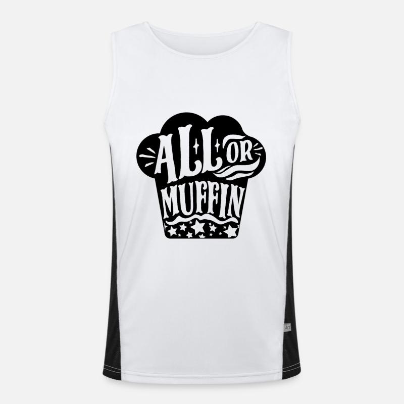 Muffin Baking Baker - Men's Functional Contrast Tank Top  - white/black
