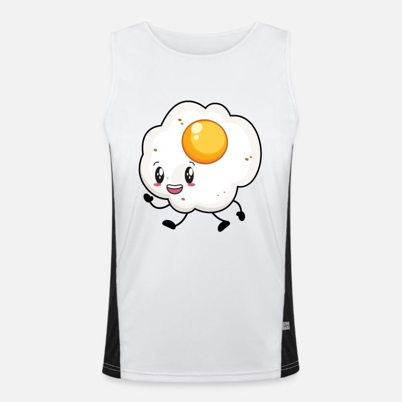 fried egg Men's Functional Contrast Tank Top 