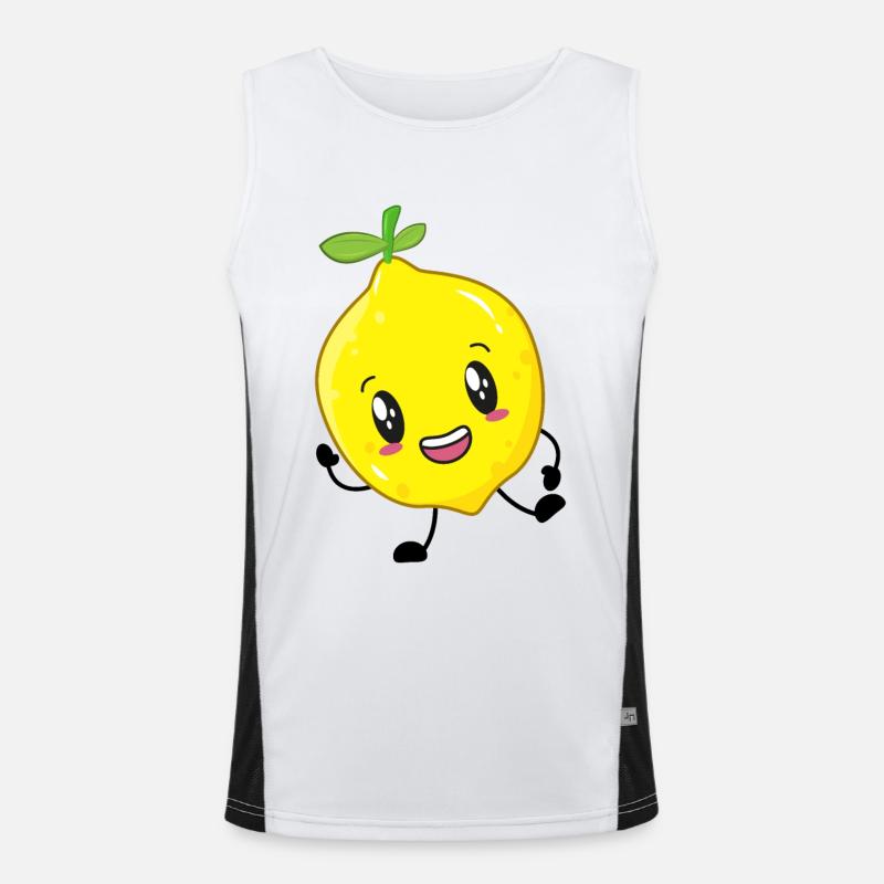 Zitrone Funktionelles Kontrast-Tank Top für Männer 