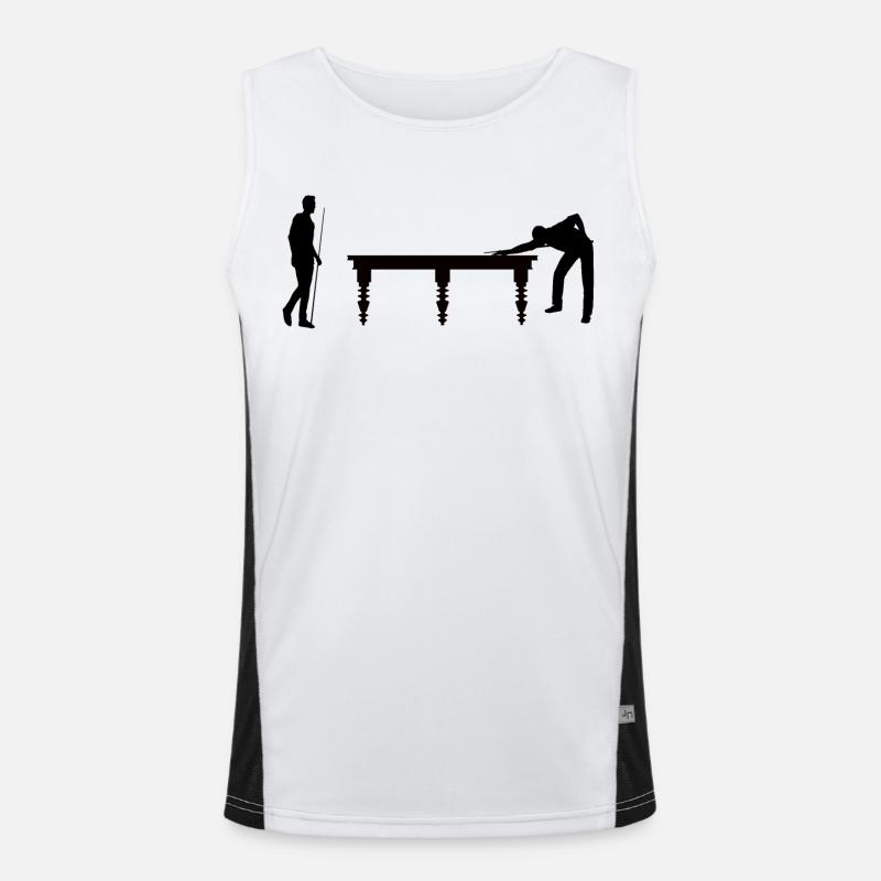 SNOOKER, BILLARD, BILLARD, 8 BALL, 9 BALL. Funktionelles Kontrast-Tank Top für Männer 
