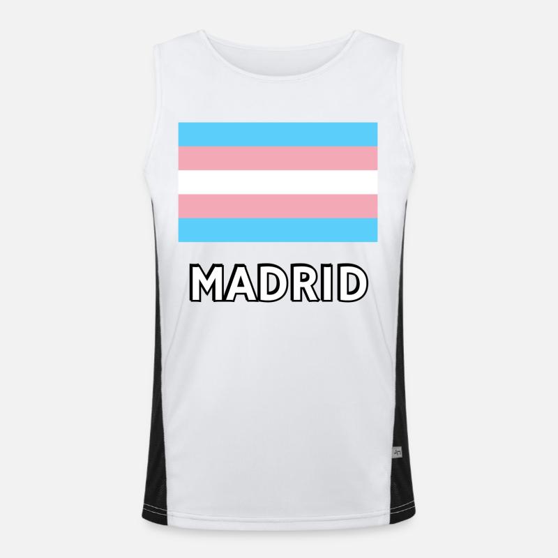 Drapeau de la Trans Pride Madrid Débardeur respirant contrasté Homme 