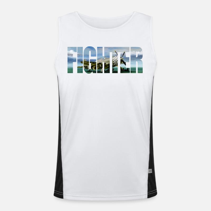 Fighter P-47 Thunderbolt Funktionelles Kontrast-Tank Top für Männer 