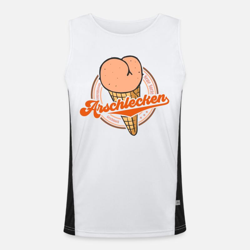 Arschlecken (Neue-Eis-Sorte-Edition) Funktionelles Kontrast-Tank Top für Männer 