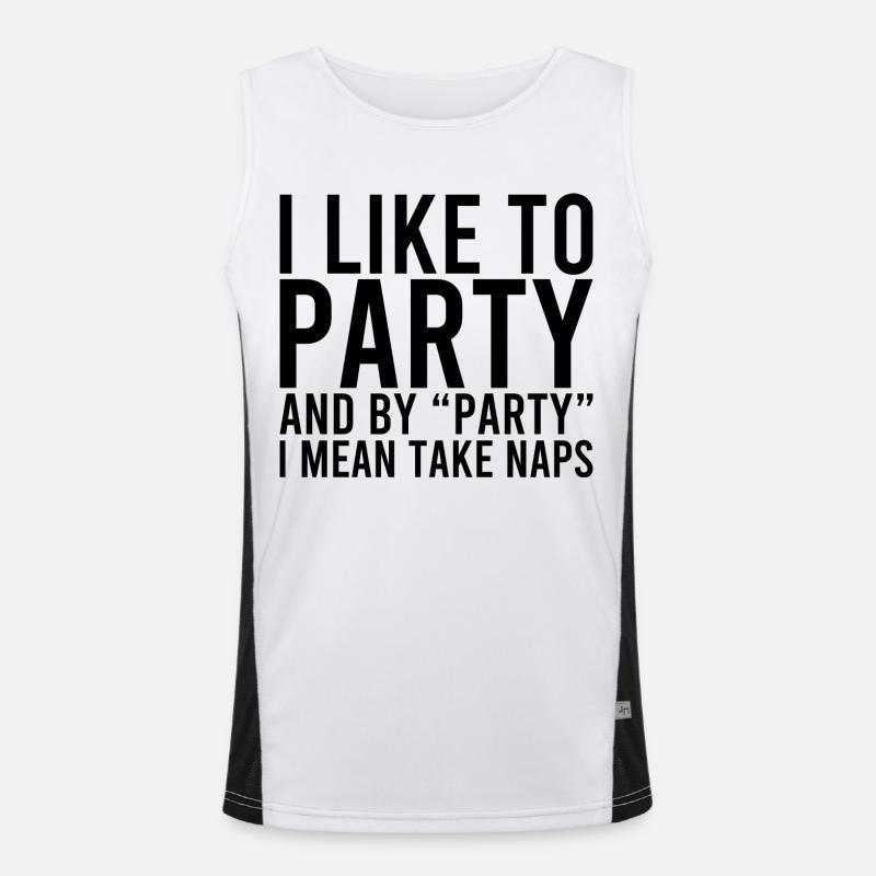Ich feiere gerne Funktionelles Kontrast-Tank Top für Männer 