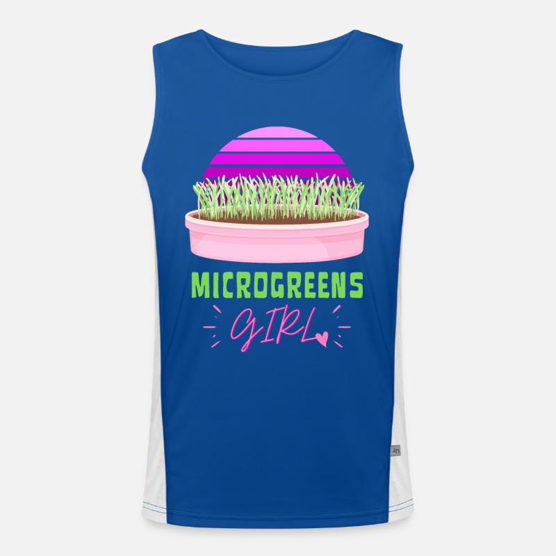 MICROGREENS MÄDCHEN | Urban Gardening Sprossen Funktionelles Kontrast-Tank Top für Männer 