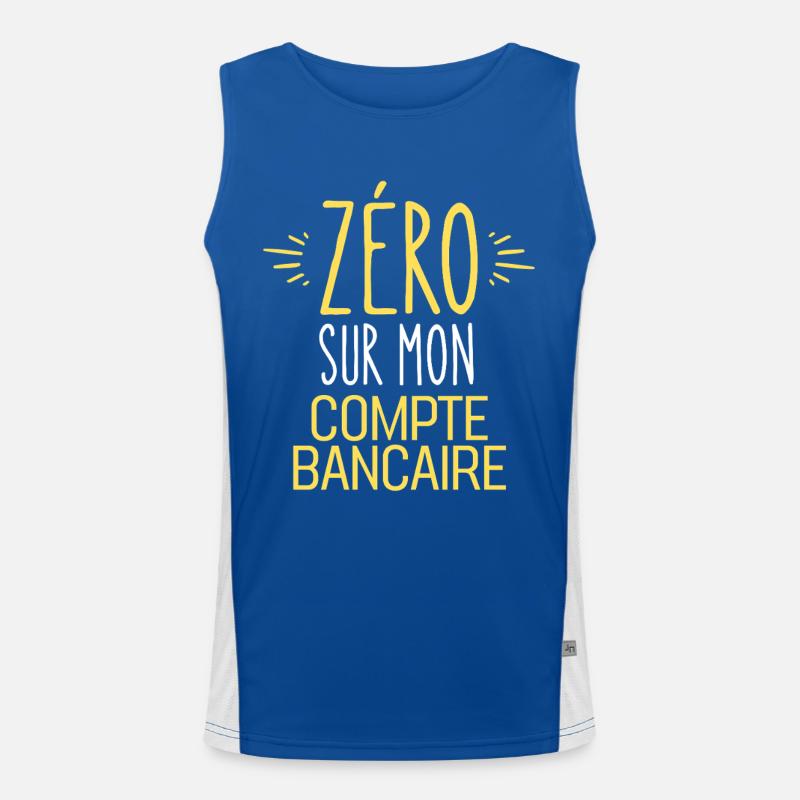 ZERO Sur Mon Compte Bancaire Débardeur respirant contrasté Homme 