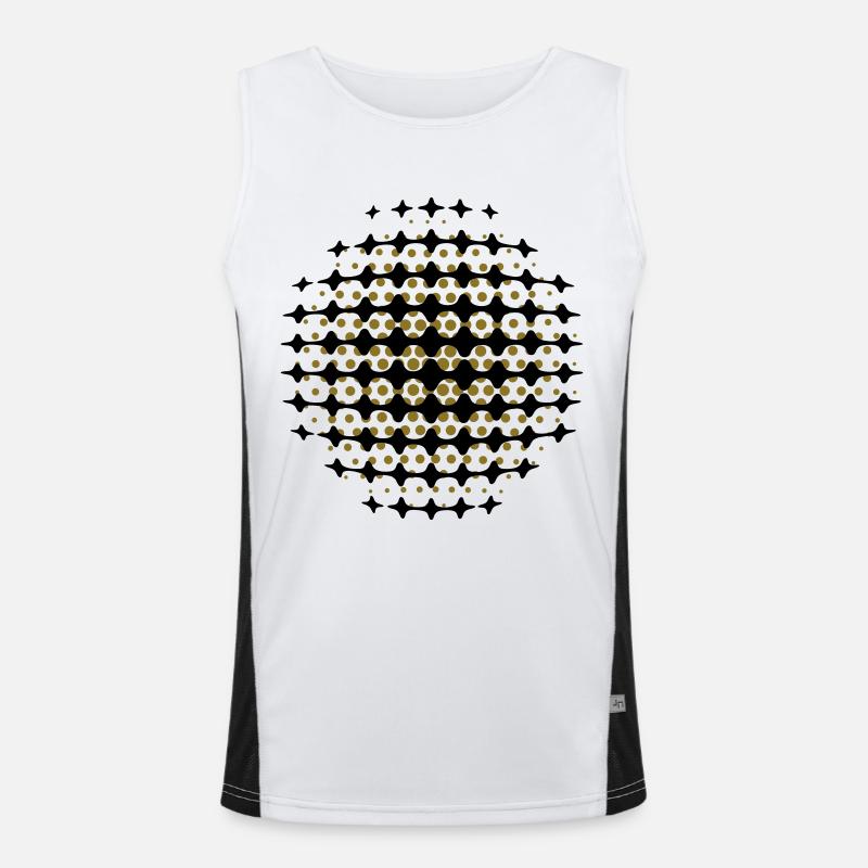 FUNKY DISCO SPACE SUPERNOVA (UK) - MOIRE PATTERNS Men's Functional Contrast Tank Top 