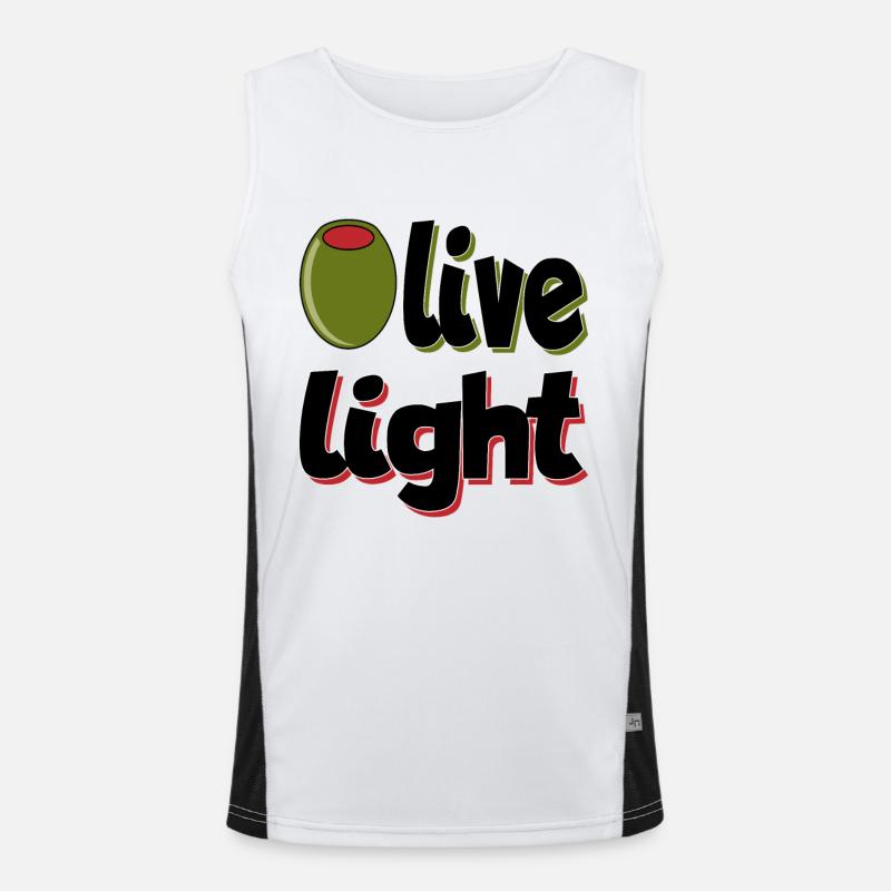 Olive LIght Men's Functional Contrast Tank Top 