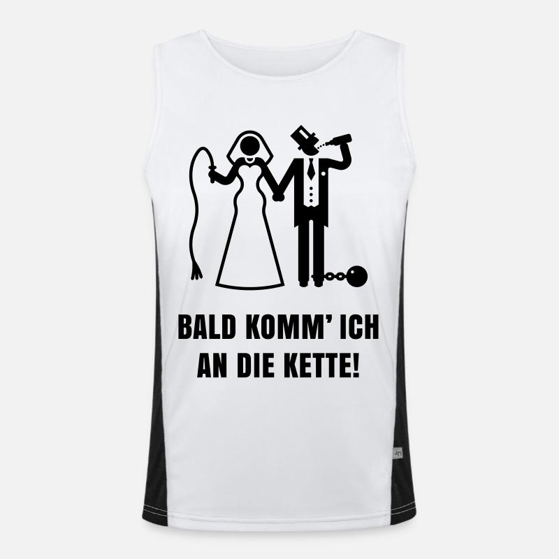 Bald komm’ ICH … (Bräutigam / JGA / Polterabend) Funktionelles Kontrast-Tank Top für Männer 