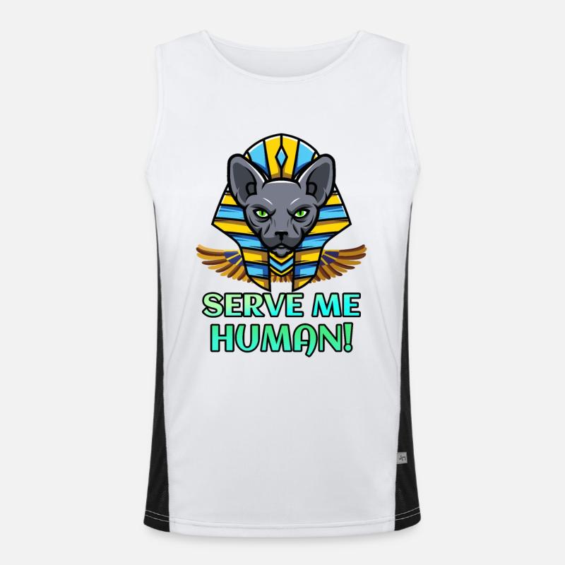 Sphynx cat Pharaoh Egyptian cat Men's Functional Contrast Tank Top 