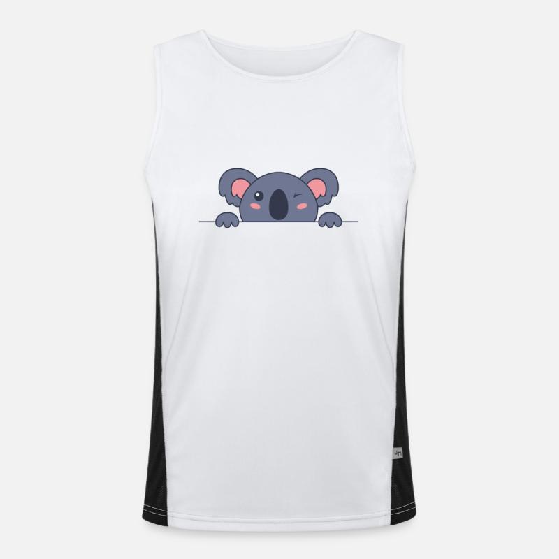 Koala is hiding Men's Functional Contrast Tank Top 