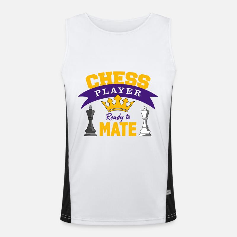 Chess, chess chess game, chess board game Men's Functional Contrast Tank Top 