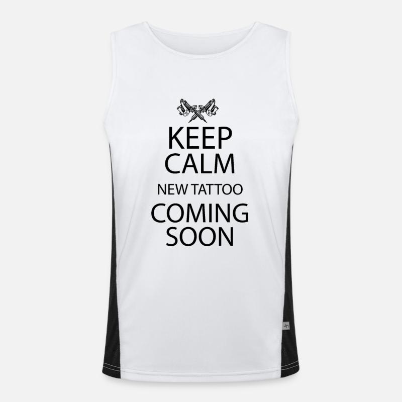 Tattoo machine Men's Functional Contrast Tank Top 