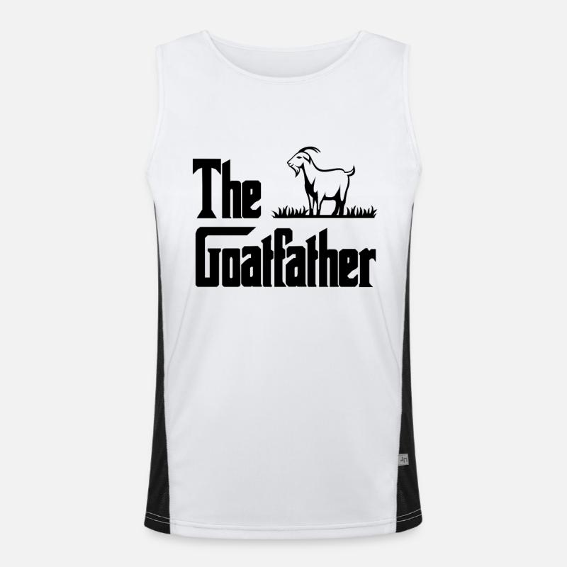 Goat father - Men's Functional Contrast Tank Top  - white/black