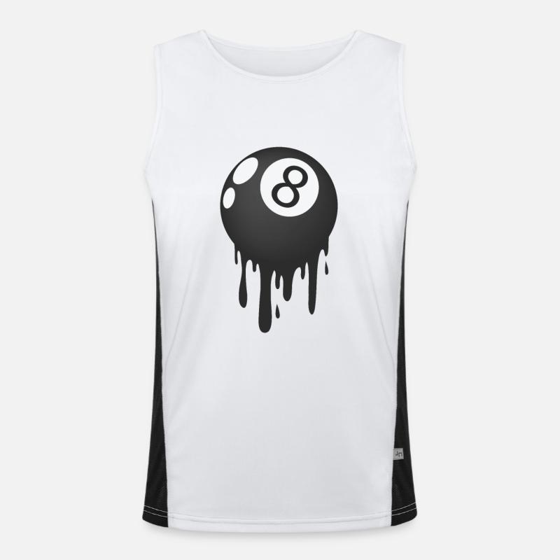 Billard Kugel Funktionelles Kontrast-Tank Top für Männer 