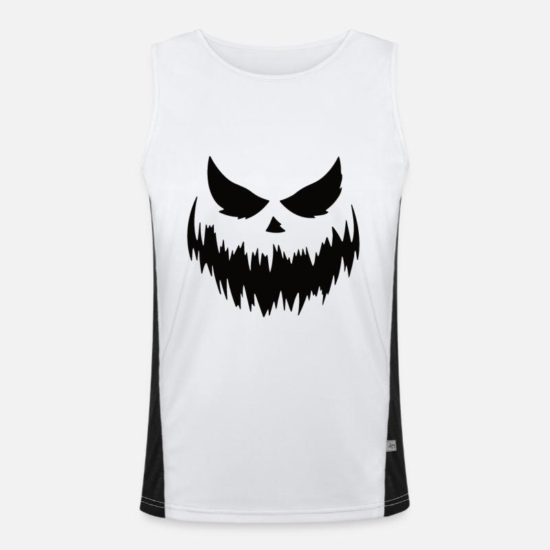 Citrouille Halloween Débardeur respirant contrasté Homme 