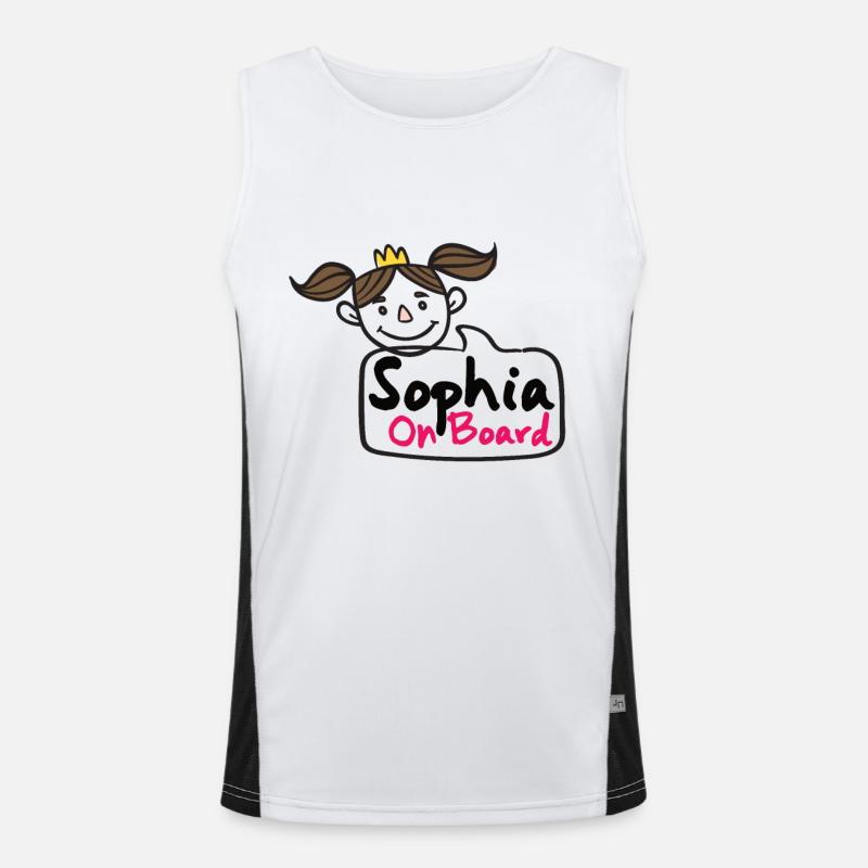 Sophia On Board Funktionelles Kontrast-Tank Top für Männer 