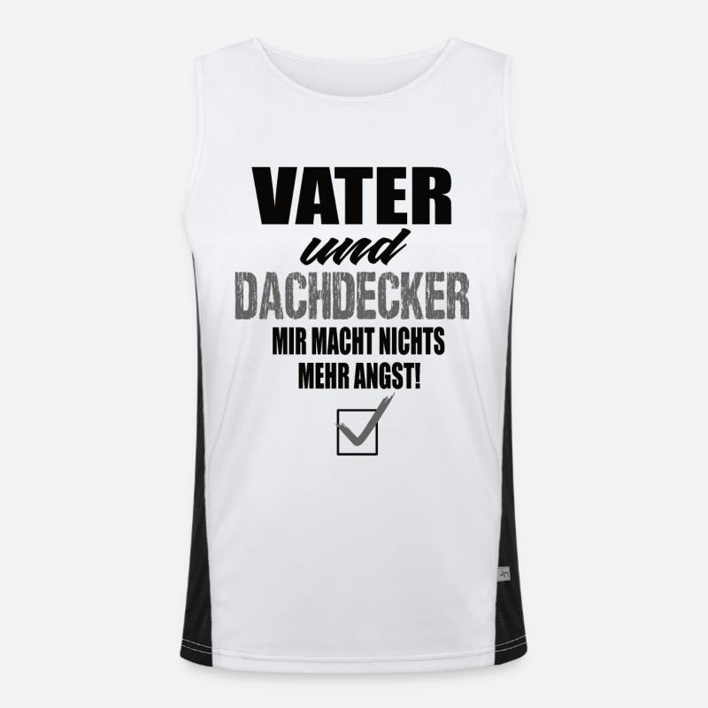 Vater und Dachdecker Funktionelles Kontrast-Tank Top für Männer 