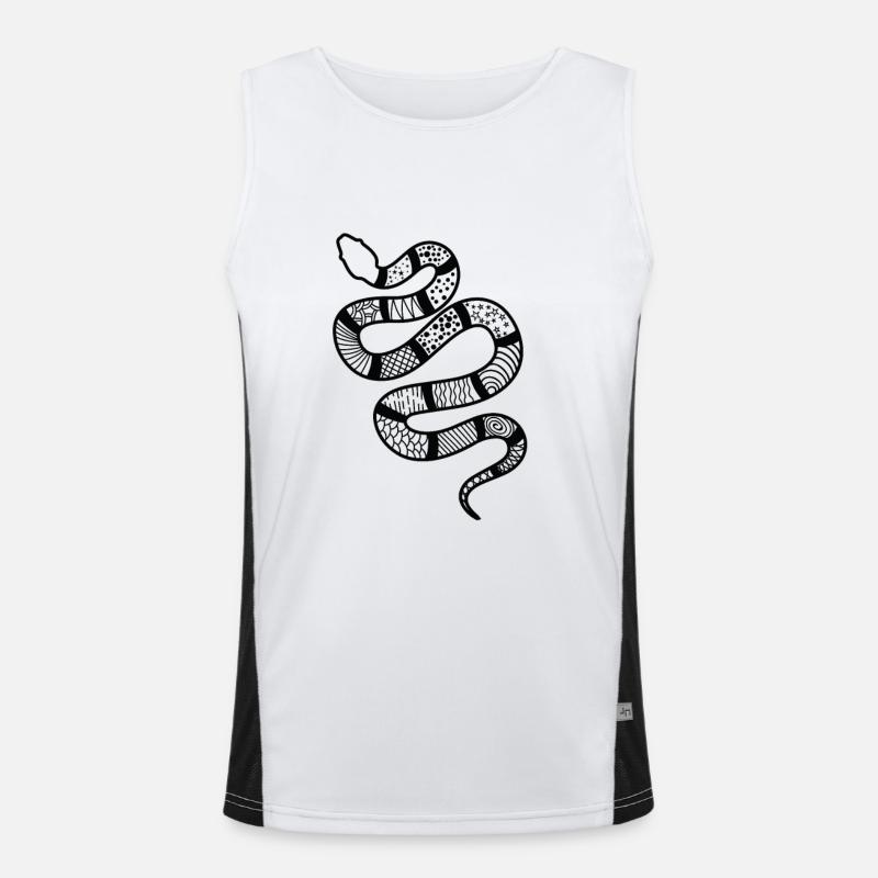 Snake with pattern terrarium reptile animal Men's Functional Contrast Tank Top 