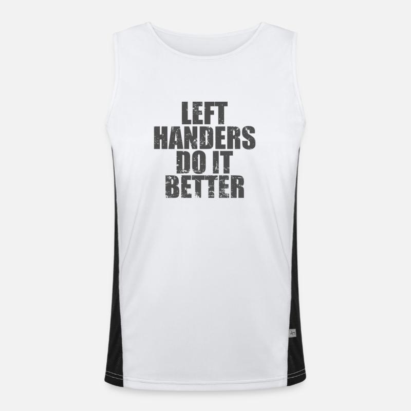 Left Handers do it Better Left-handed Men's Functional Contrast Tank Top 