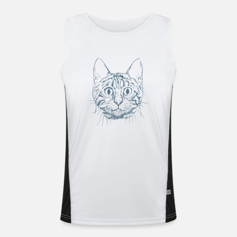 Bengal Cat Race de chat domestique Débardeur respirant contrasté Homme 
