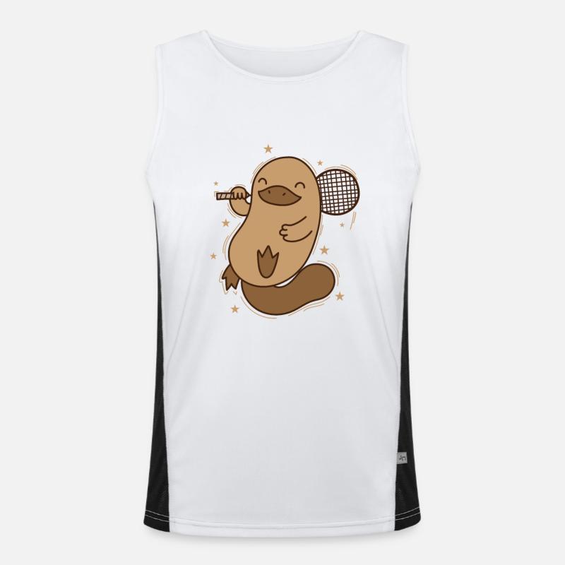 Platypus plays Badminton Australia Men's Functional Contrast Tank Top 