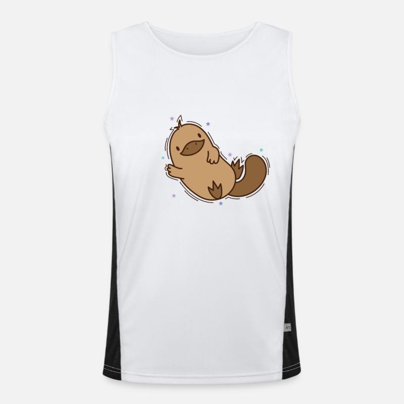 Ornithorynque refroidit l’outback australien Débardeur respirant contrasté Homme 