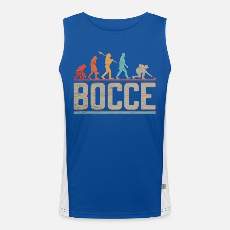 Évolution de la pétanque Évolution du joueur de pétanque Débardeur respirant contrasté Homme 