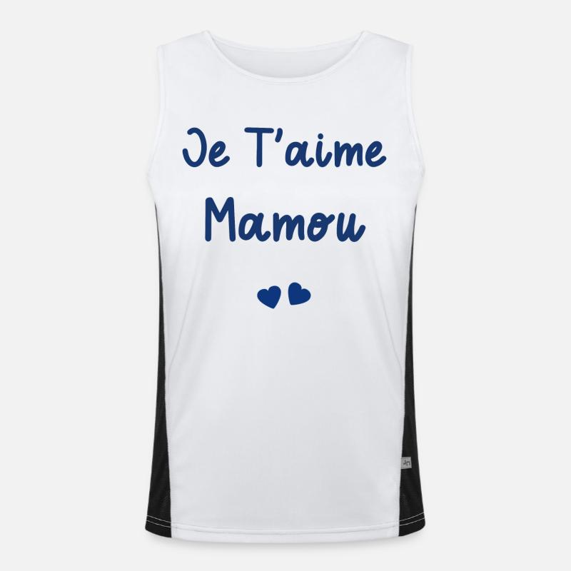 Je t'aime mamou Débardeur respirant contrasté Homme 