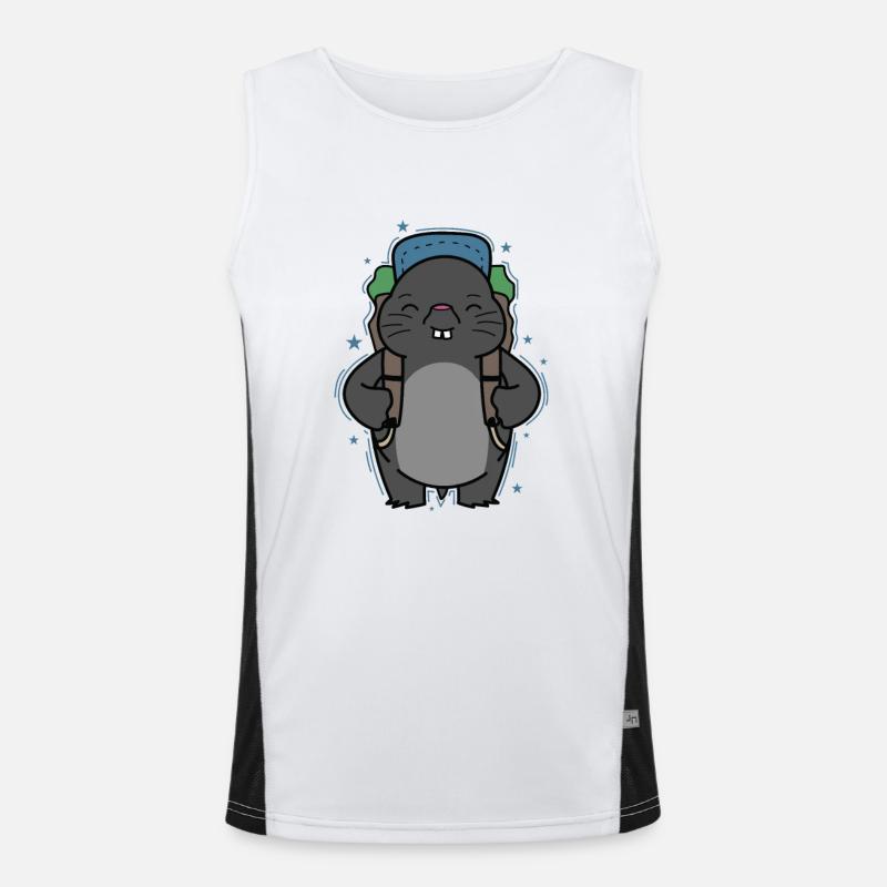 Mole Backpacking Animal Terrier Mound Débardeur respirant contrasté Homme 