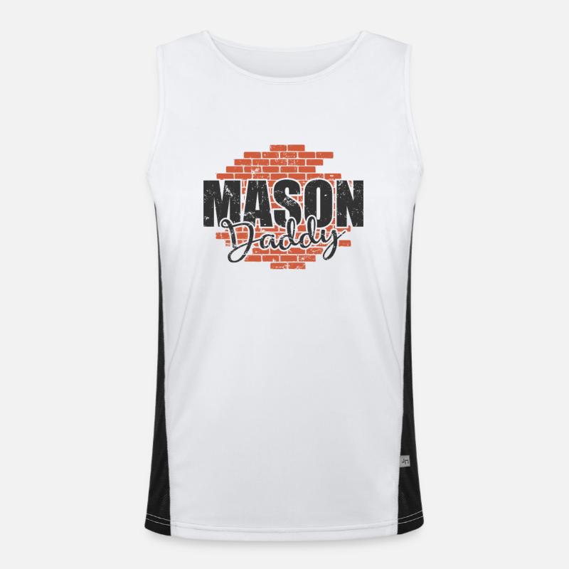 Mason Daddy Handwerker Beruf Funktionelles Kontrast-Tank Top für Männer 