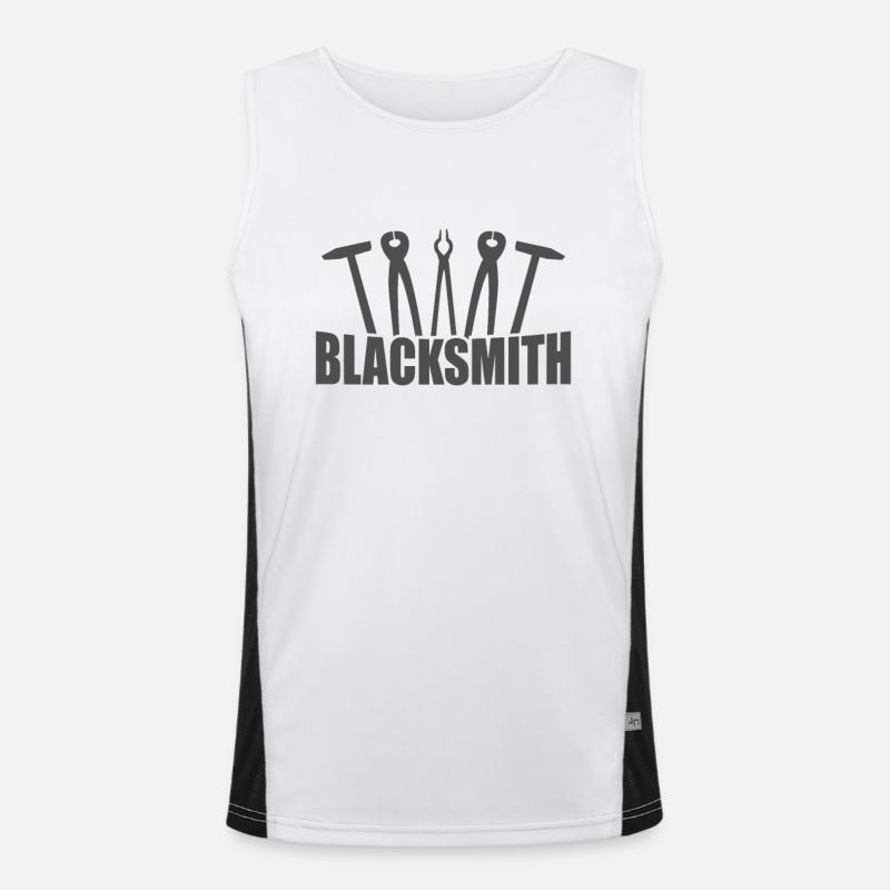 Blacksmith Metallbauer Beruf Funktionelles Kontrast-Tank Top für Männer 