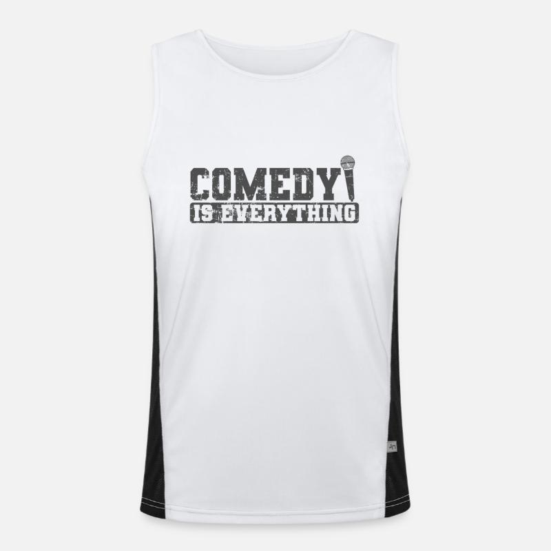 Comedy is Everything Humor Witz Funktionelles Kontrast-Tank Top für Männer 