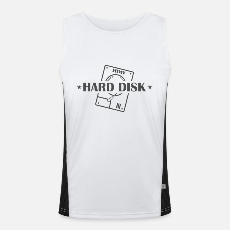 Support de données de module de stockage rétro HDD pour disque dur Débardeur respirant contrasté Homme 