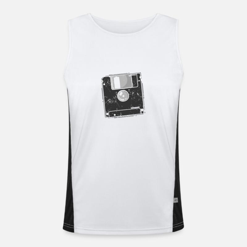 Diskette Speichermodul Datenträger Funktionelles Kontrast-Tank Top für Männer 