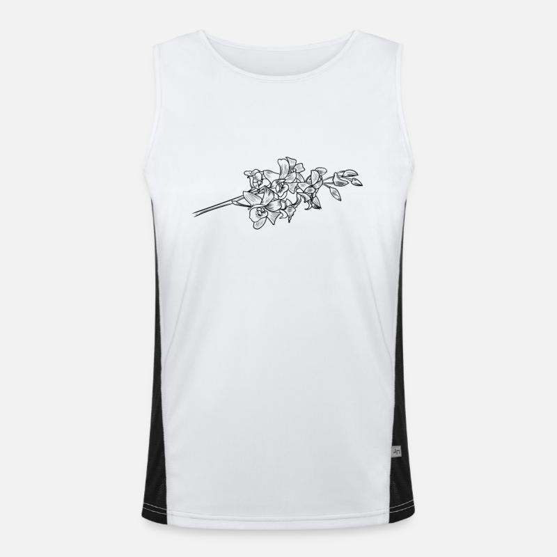 Orchidee Blüte Blume Duft Funktionelles Kontrast-Tank Top für Männer 