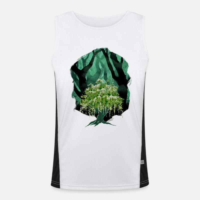 Forest, Nature, Botany, Flora Men's Functional Contrast Tank Top 