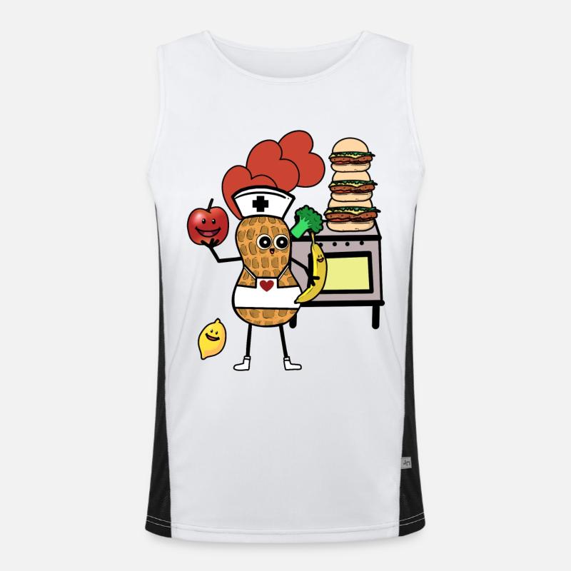 Herd kochen gesund Kochen Krankenschwester Funktionelles Kontrast-Tank Top für Männer 