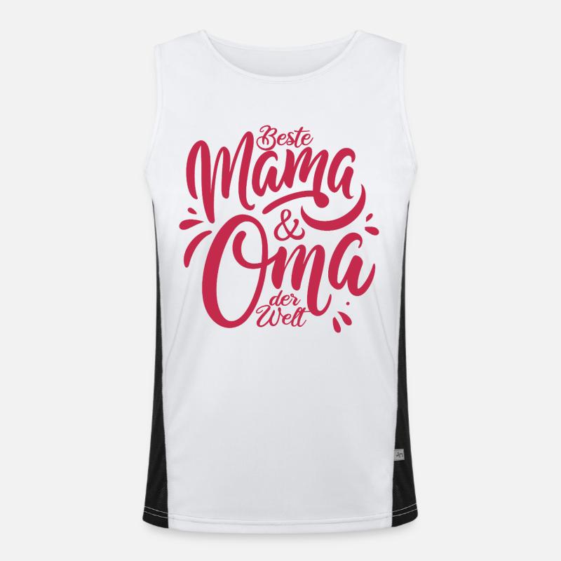 Beste Mama und Oma der Welt - Muttertag - Spruch Funktionelles Kontrast-Tank Top für Männer 