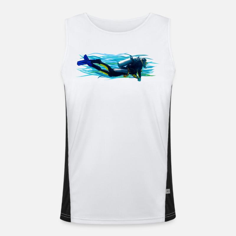 Diver Funktionelles Kontrast-Tank Top für Männer 