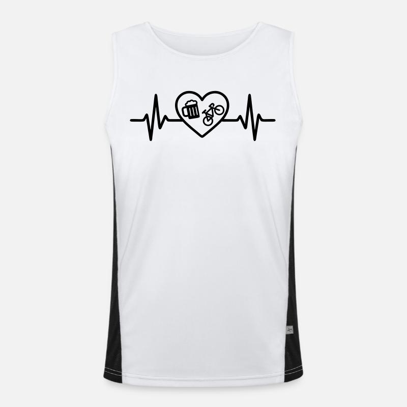 Bière Bicycle Heart Débardeur respirant contrasté Homme 