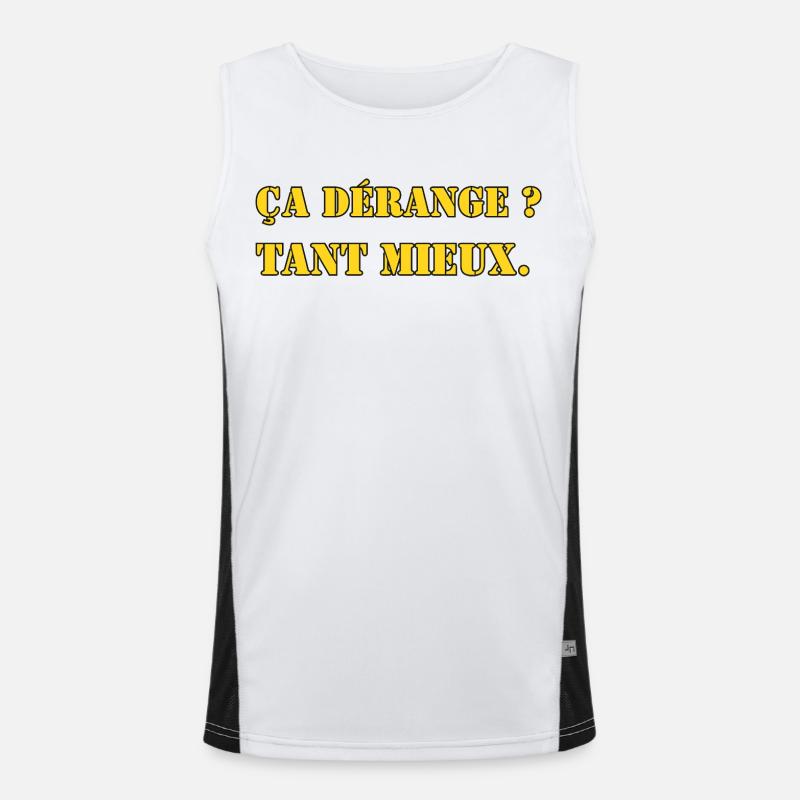 DOES IT DISTURB? GOOD. Men's Functional Contrast Tank Top 