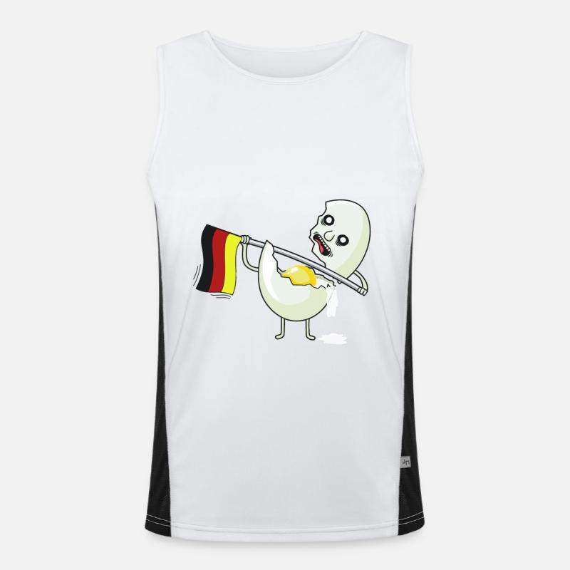 German Soft Egg Germany Flag Fun Flag Men's Functional Contrast Tank Top 