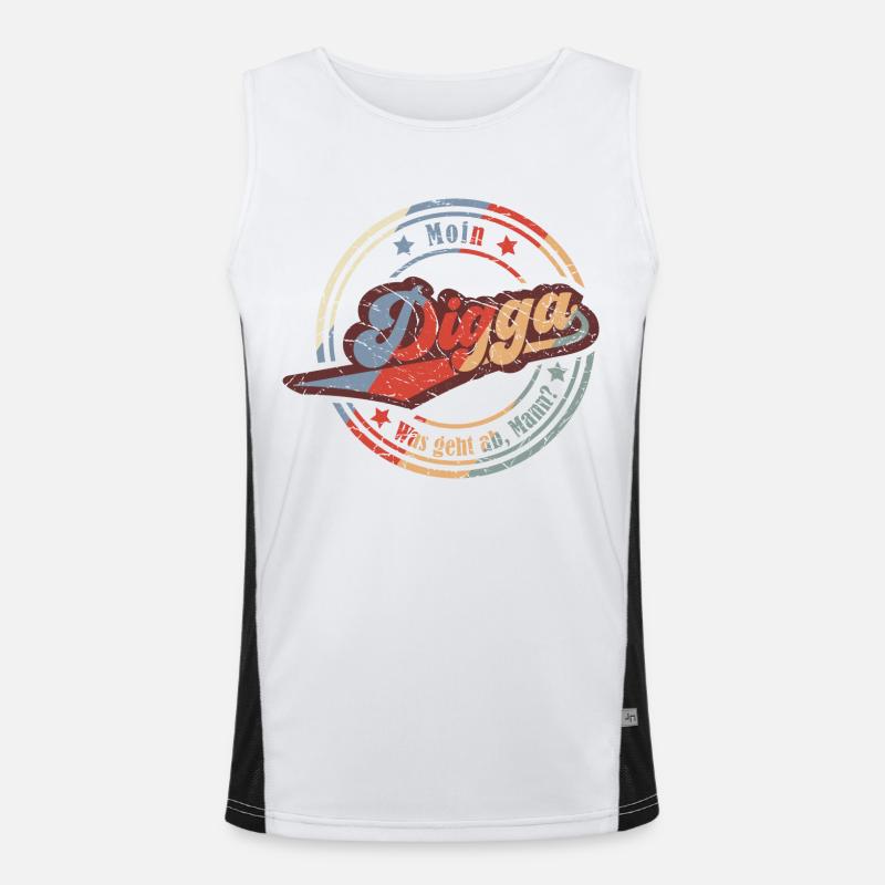 Moin Digga (What-Goes-From-Man Edition) Men's Functional Contrast Tank Top 