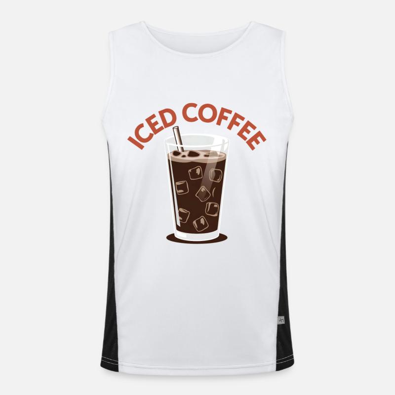 Iced Coffee – Refreshing Coffee Love Men's Functional Contrast Tank Top 